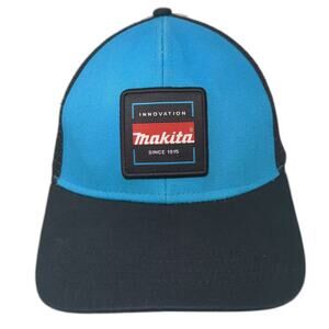 Makita Trucker Hat Blue Black Snapback OS Mesh Adjustable Patch Logo Embroidered